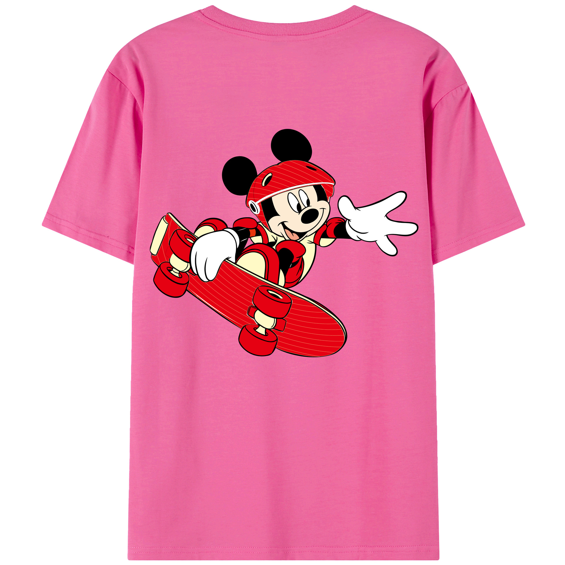 （画像用） ミッキーマウス Mickey Mouse レディース半袖Tシャツ(バックプリント)